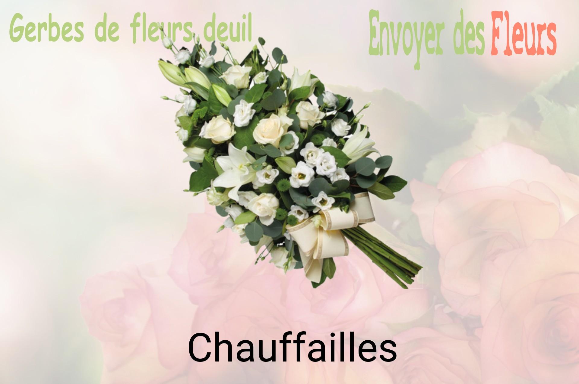 Gerbe de fleurs de deuil livrée à Chauffailles